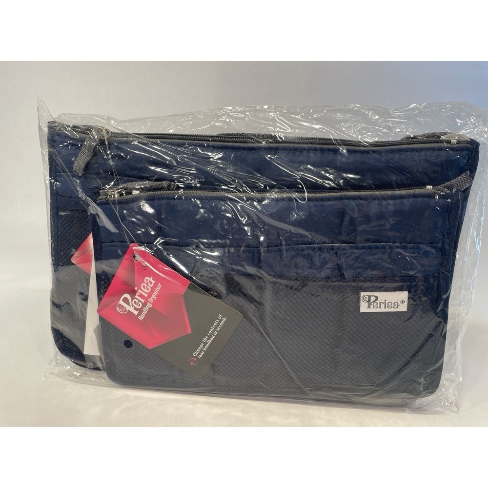 Set of Two Periea Purse Organizers Dark Green Pockets Brand New NWT
